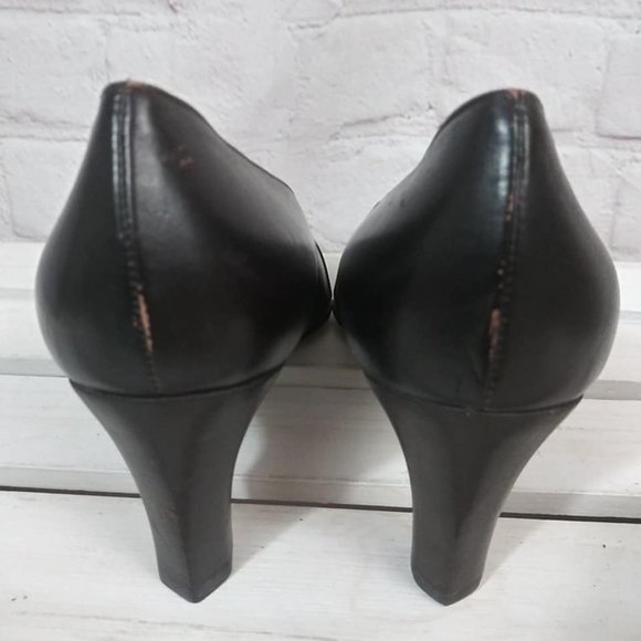 Bottega Venetta Leather Pumps Sz 6B Pointed Toe - Picture 6 of 8